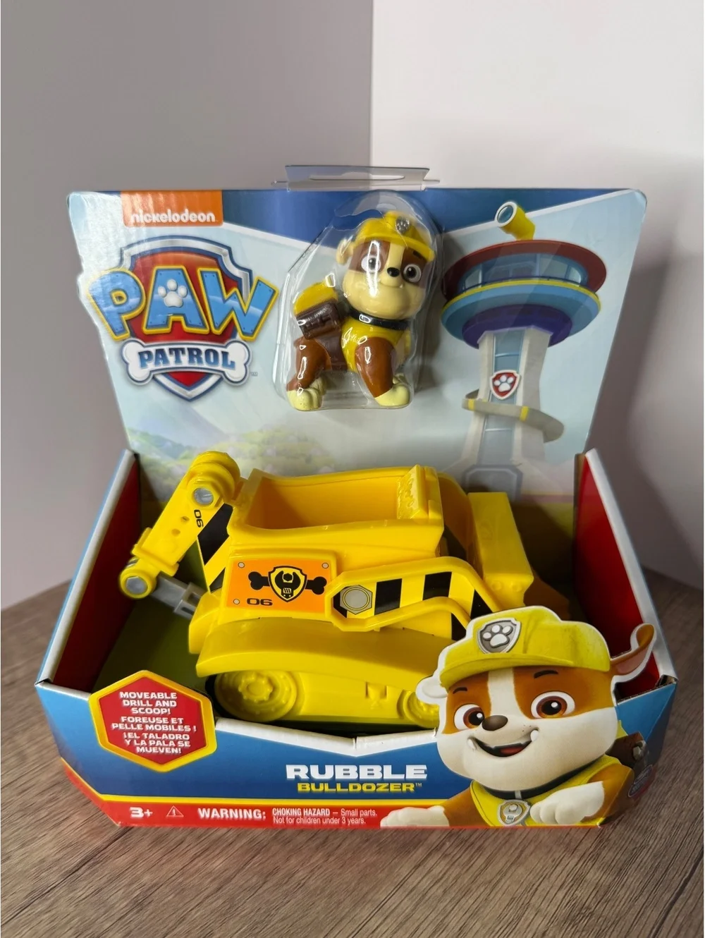 PAW Patrol Rubble Bulldozer Vehicle Toy with Rubble Figure
